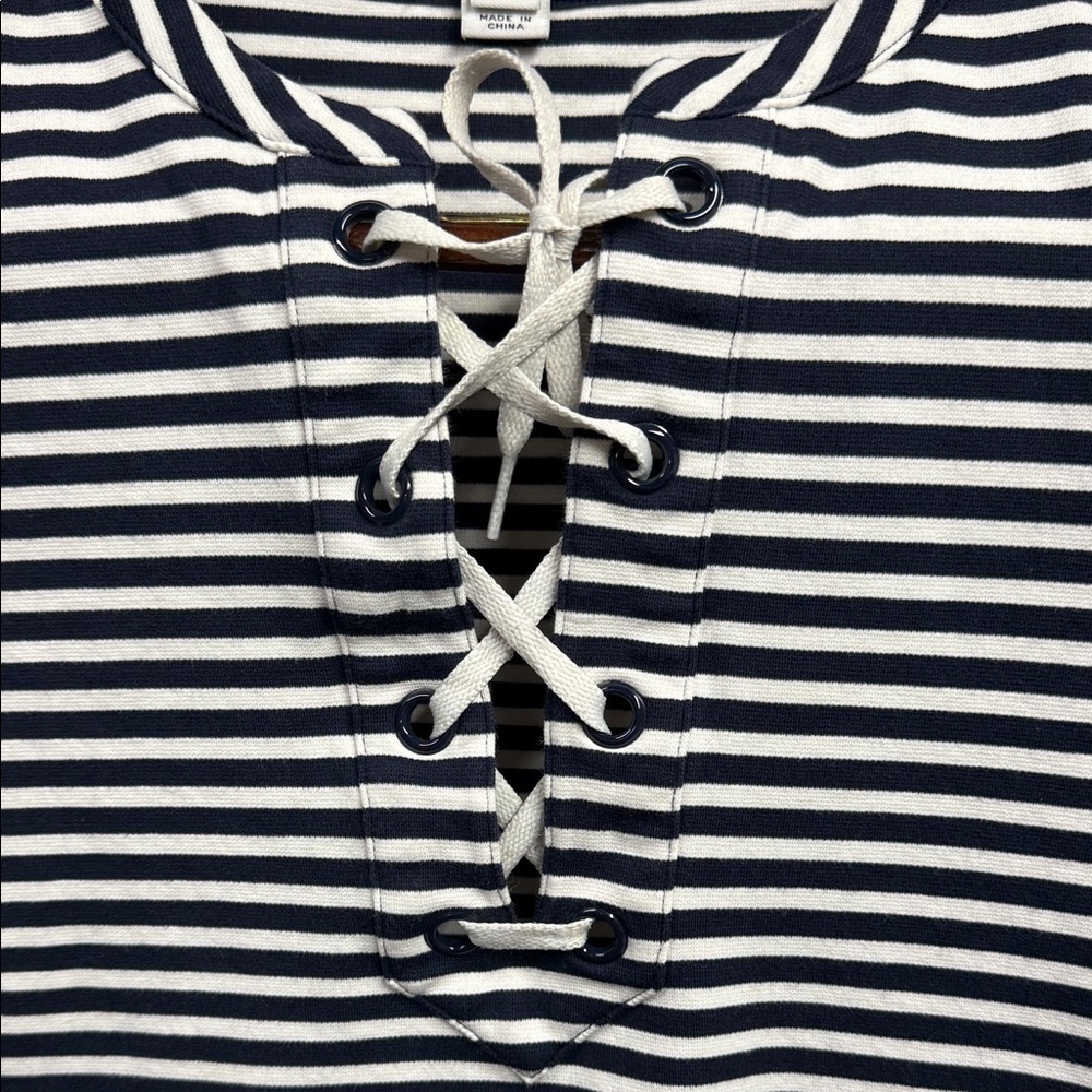 J. Crew Navy and White Striped Maxi Dress - Picture 3 of 5